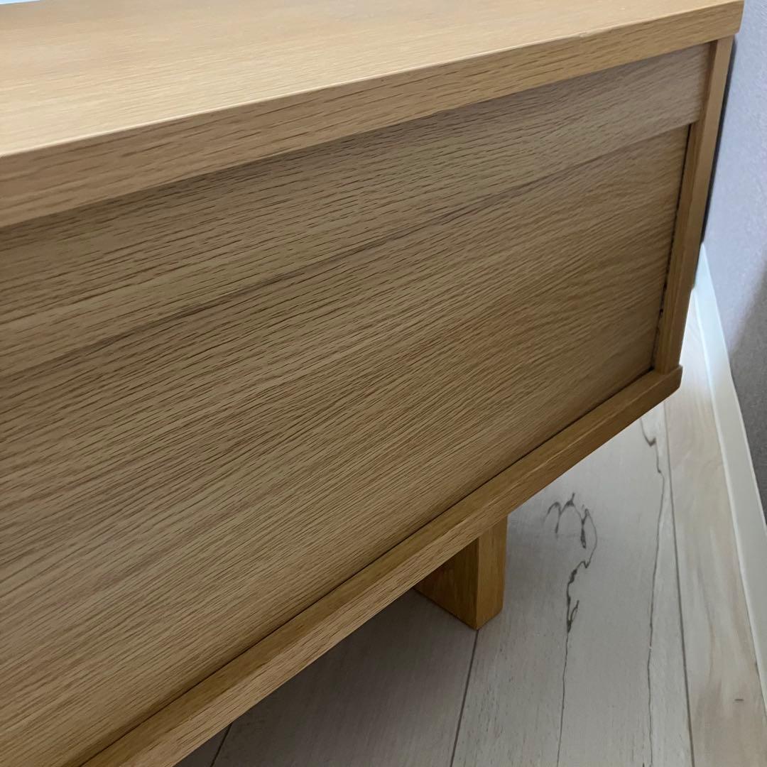 無印良品 オーク材ＡＶラック薄型（引戸） テレビボード