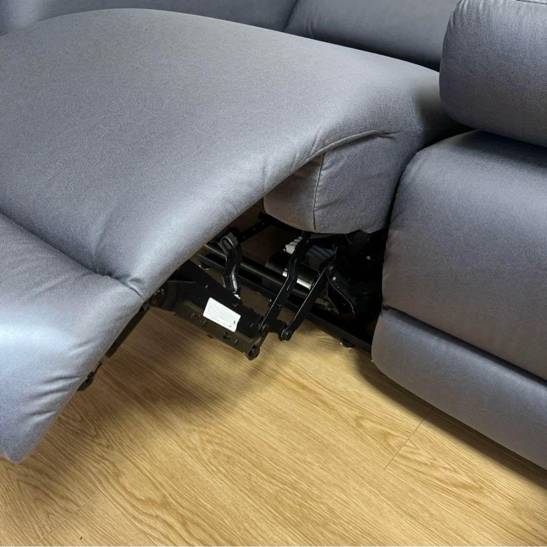 美品✨今だけ限界値下げ‼️ニトリ　三人掛け電動リクライニングソファ　グレー