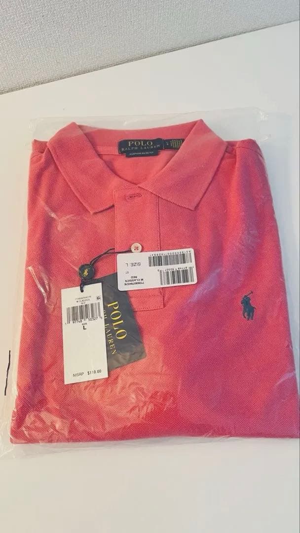 ポロPoloラルフローレン カスタムスリムフィット ポロシャツ Lベリーカラー