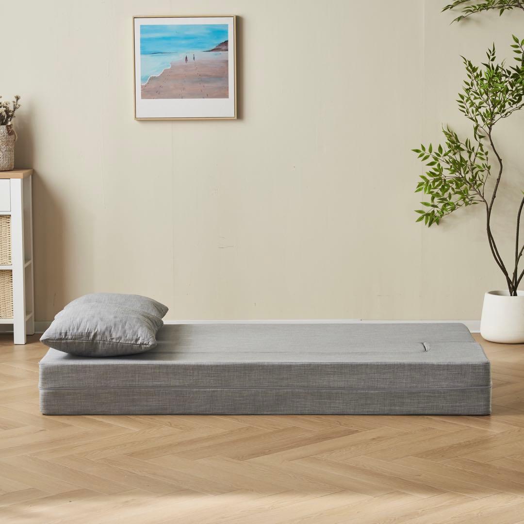 【新品】組立不要 ローソファベッド 軽量 こたつ用 高反発