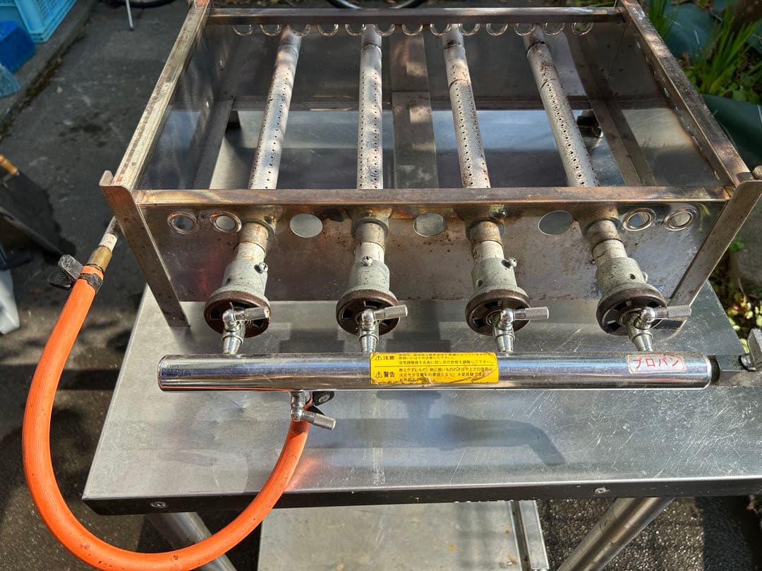 業務用　中古　卓上プロパンどて焼　鉄板焼　餃子焼き機