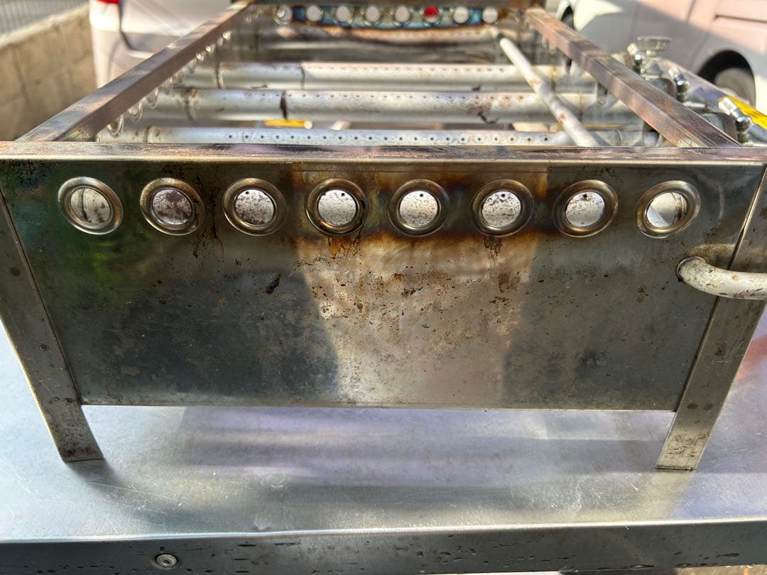 業務用　中古　卓上プロパンどて焼　鉄板焼　餃子焼き機