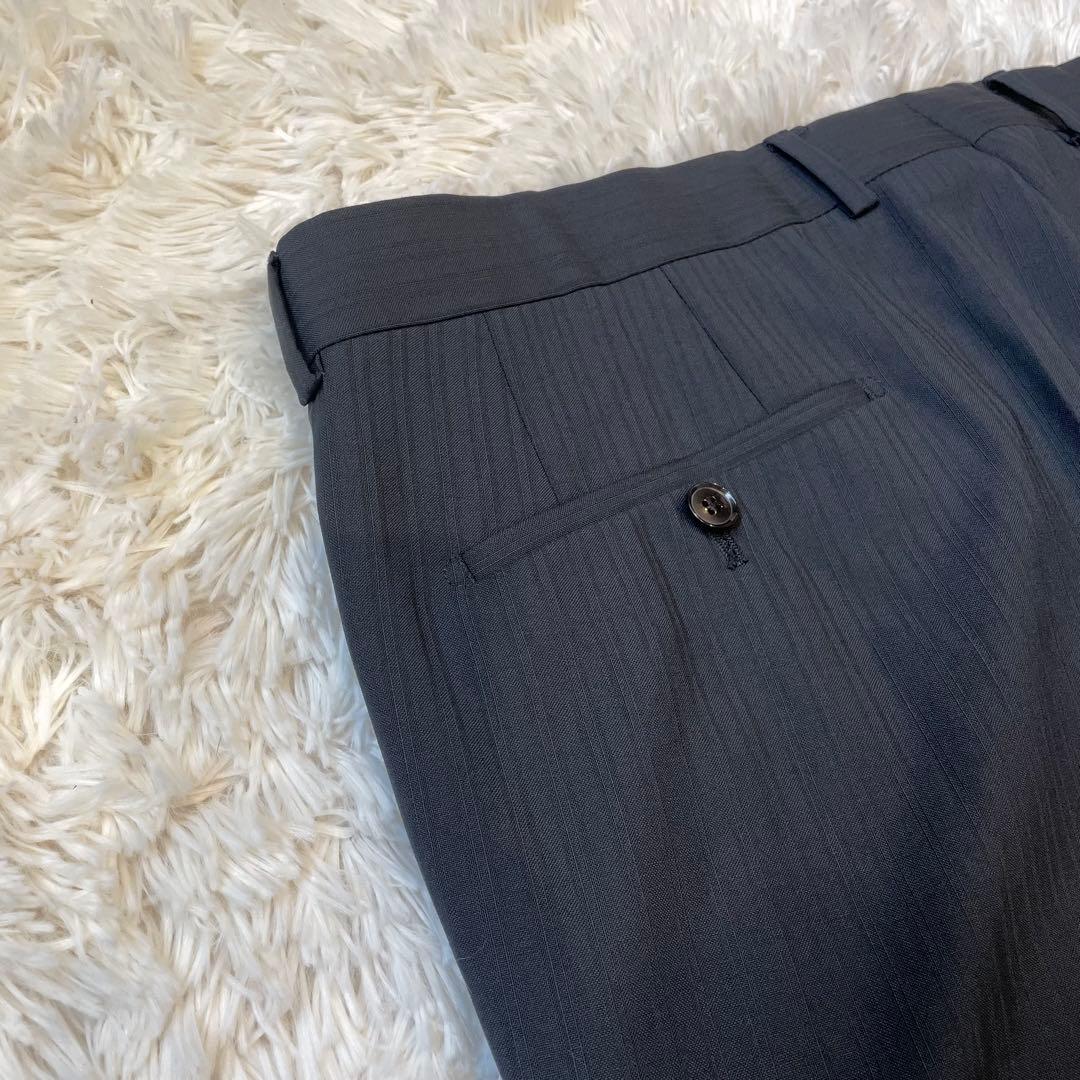 HUGO BOSS シングルスーツ 黒 セットアップ メンズ ストライプ