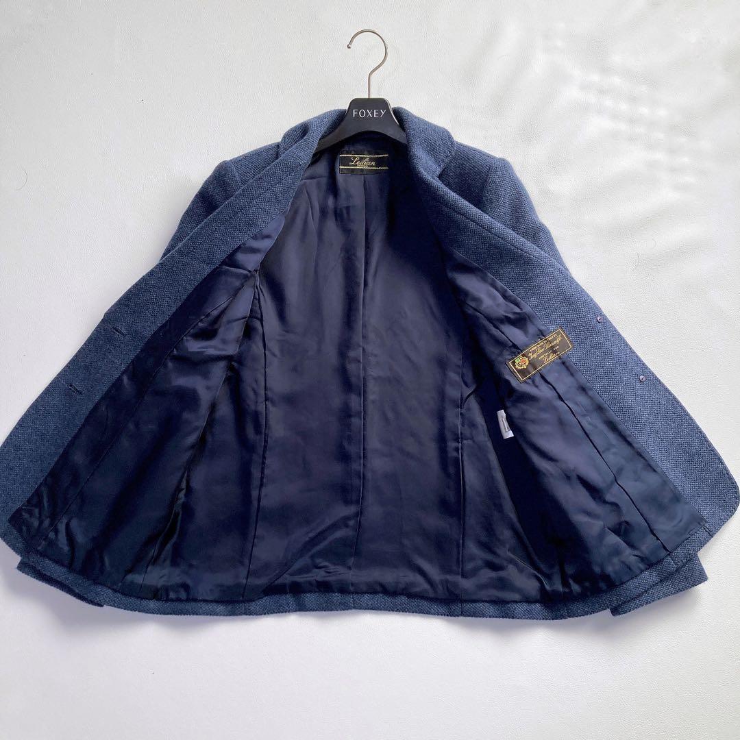 極上 レリアン ロロピアーナ テーラードジャケット カシミヤ100 ネイビー 9