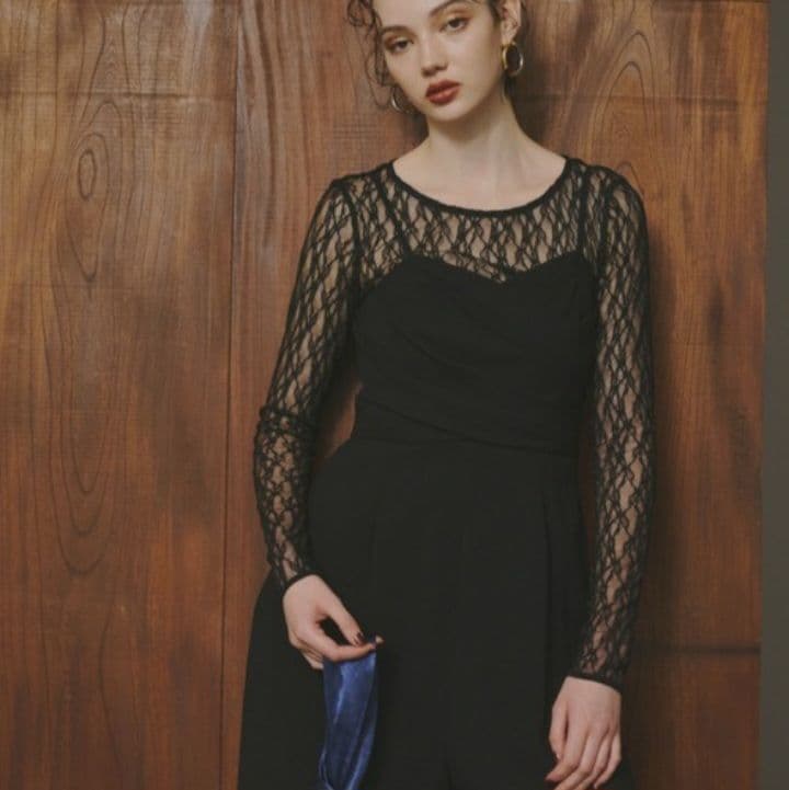 【極美品】 ANDRESD クロスオールインワンドレス オケージョン