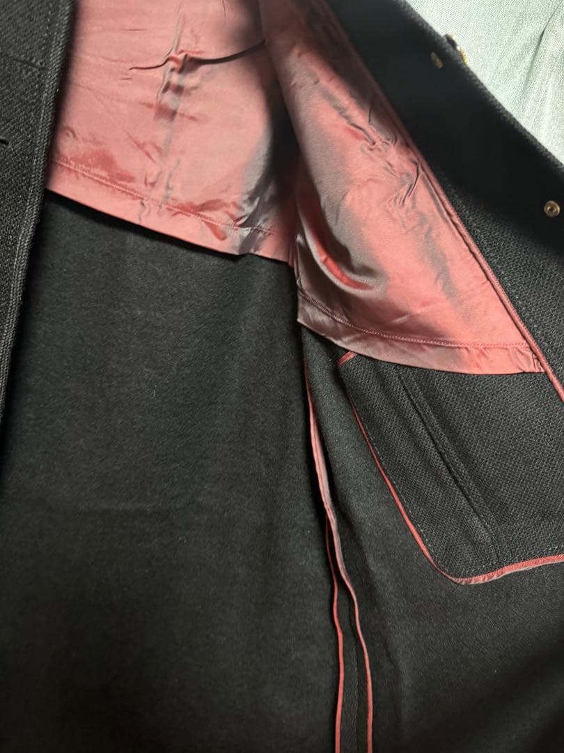 ビンテージ　古着　マント　ポンチョ　ケープ　ロングコート　黒