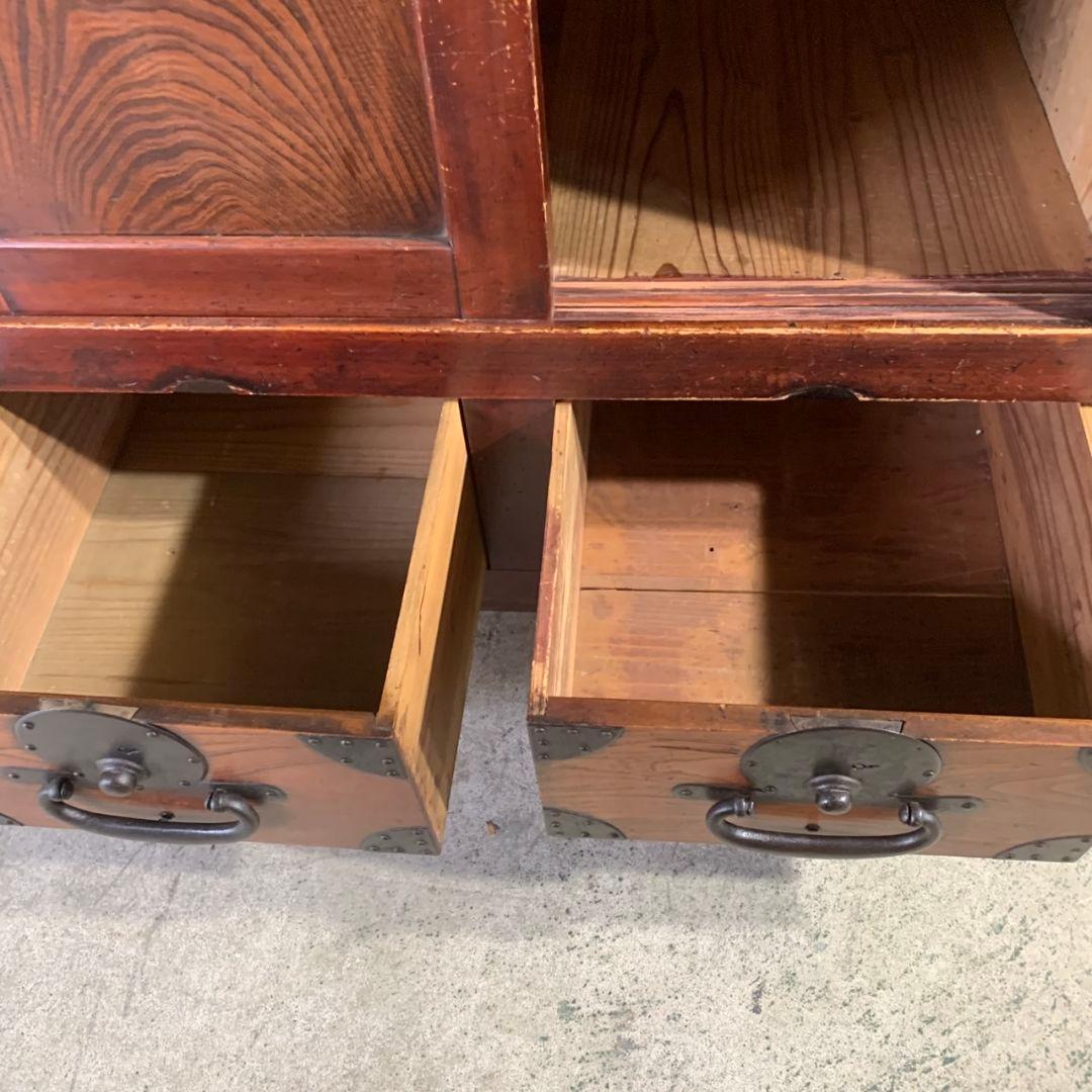 I489\" 引き取り限定 現状品 昭和レトロ 茶箪笥 飾り棚 アンティーク