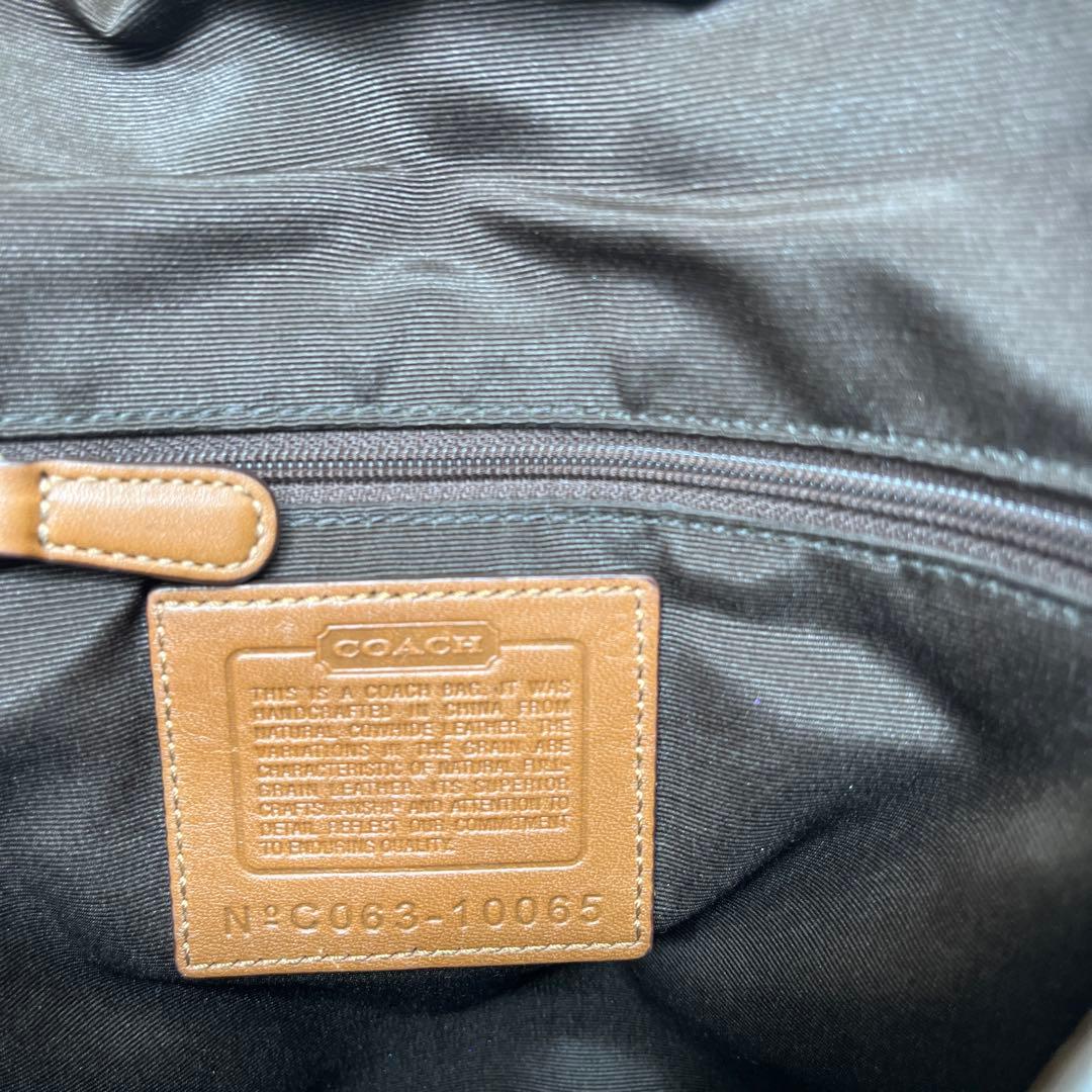 希少 COACH ショルダーバッグ スタッズ ヴィンテージ レザー 10065