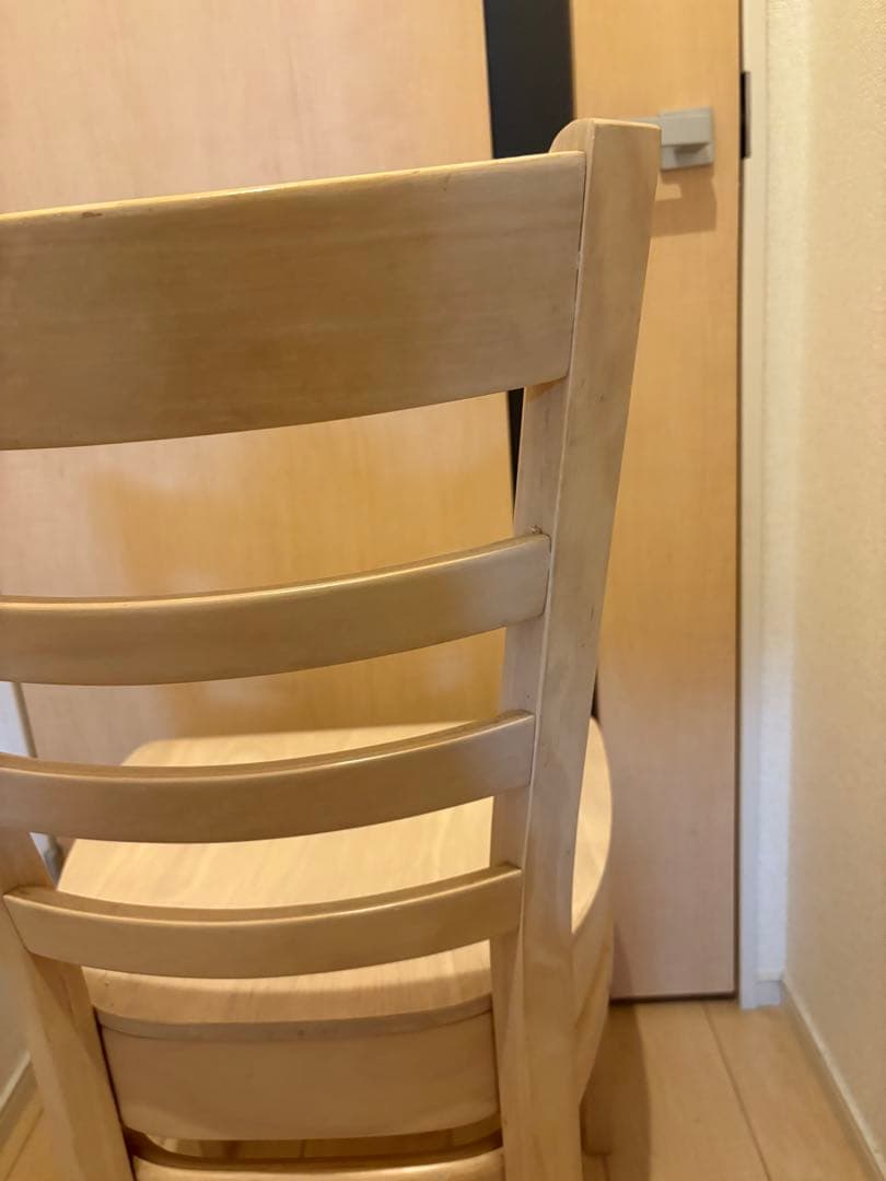 フレンチカントリー　ダイニングチェア　アイボリー 北欧ラダーバック　アンティーク