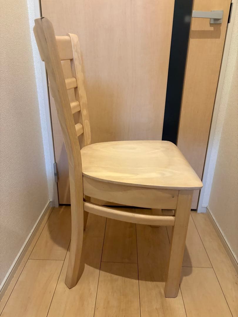 フレンチカントリー　ダイニングチェア　アイボリー 北欧ラダーバック　アンティーク