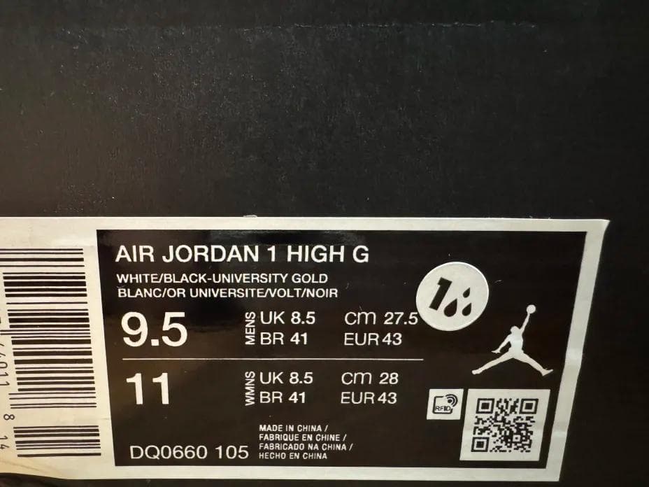 新品未使用 27.5cm ナイキ エアジョーダン1 ゴルフシューズ