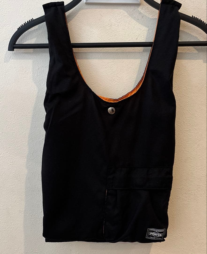 【ストラップ付】ポーター バガー エコバッグ カーキ 折り畳み 大容量