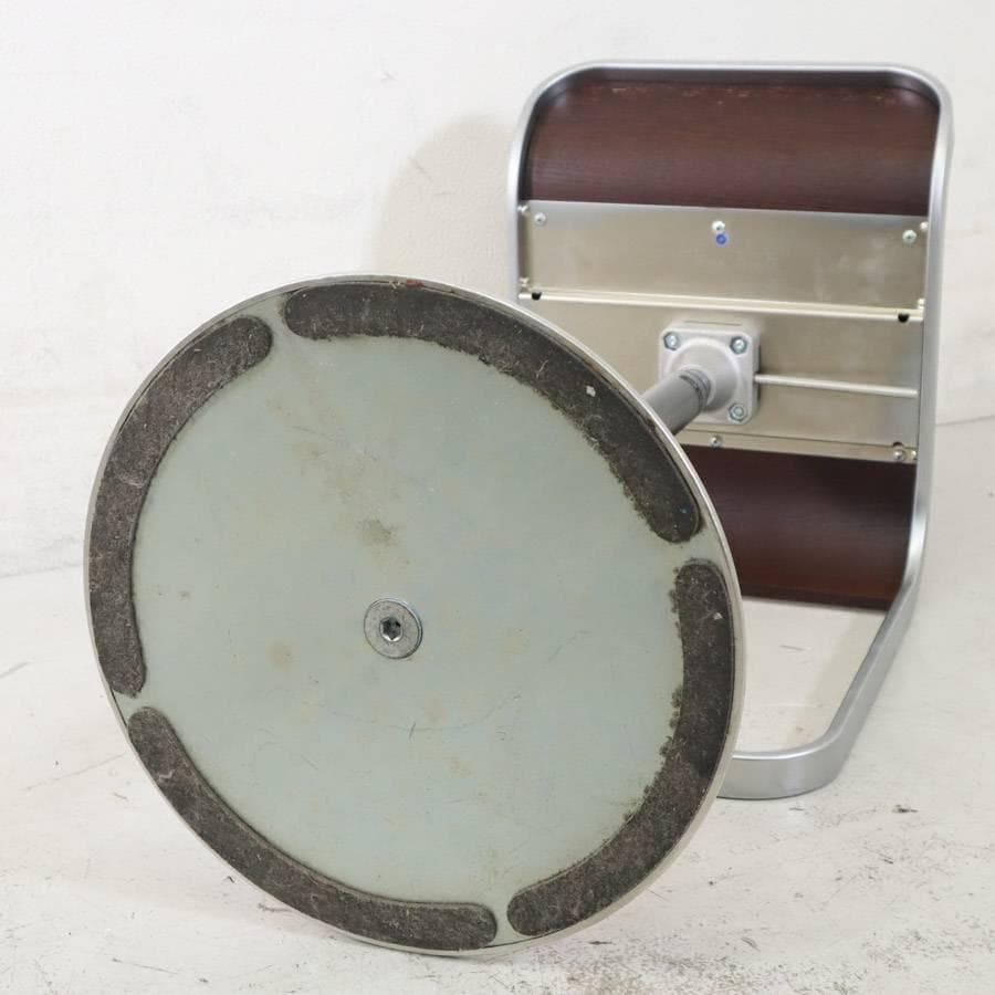 はなこ様6の3ラパルマ レム ハイスツール 板座 オーク突板 ブラウン昇降回転9