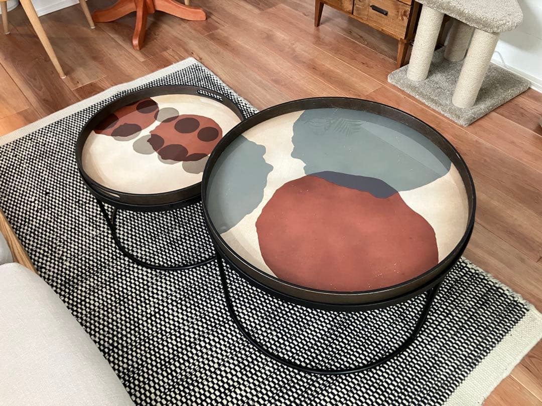 【希少】Ethnicraft (海外輸入品)トレイ/ネスティングテーブル