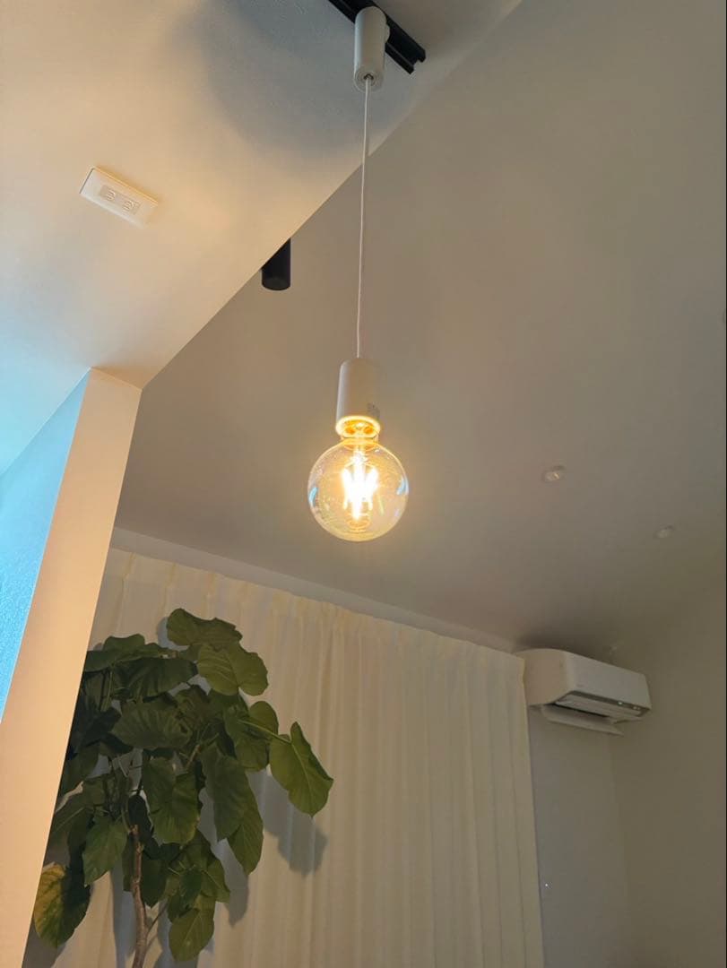 【美品】DAIKO クリアガラス ペンダントライト 4個