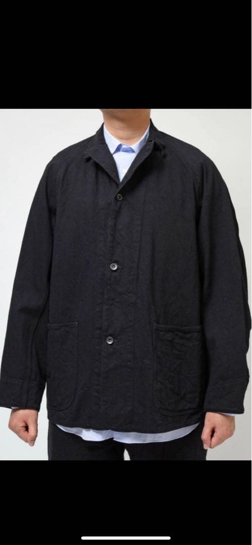 【22SS】 comoliデニムワークジャケット　BLACK