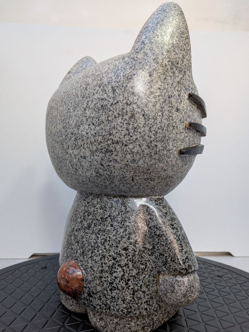 b788、ハローキティ キティーちゃん 石像 御影石 置物 猫 希少 レア