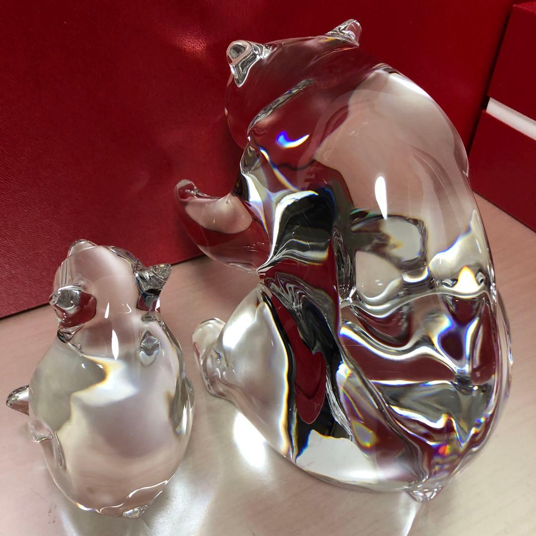 バカラ　親子　クマ　フィギュアリン　美品