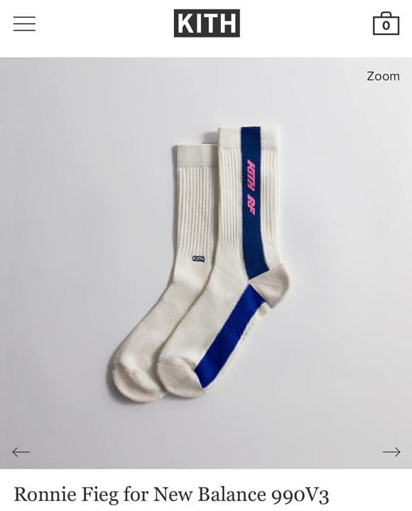 邦楽 KITH Ronnie Fieg for New Balance 990V3