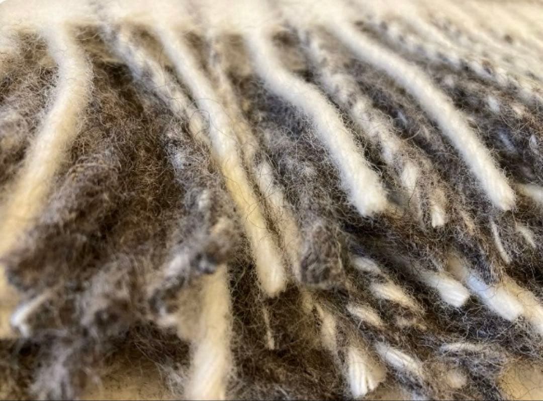 リトアニア製ウール100% 毛布　ブランケットシングル APEX