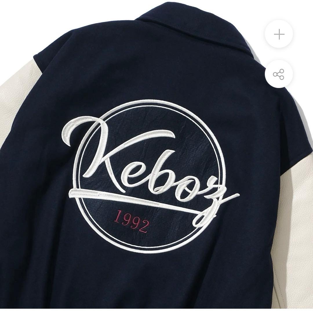 ジャケット・アウター KEBOZ MELTON & LEATHER VARSITY JACKET