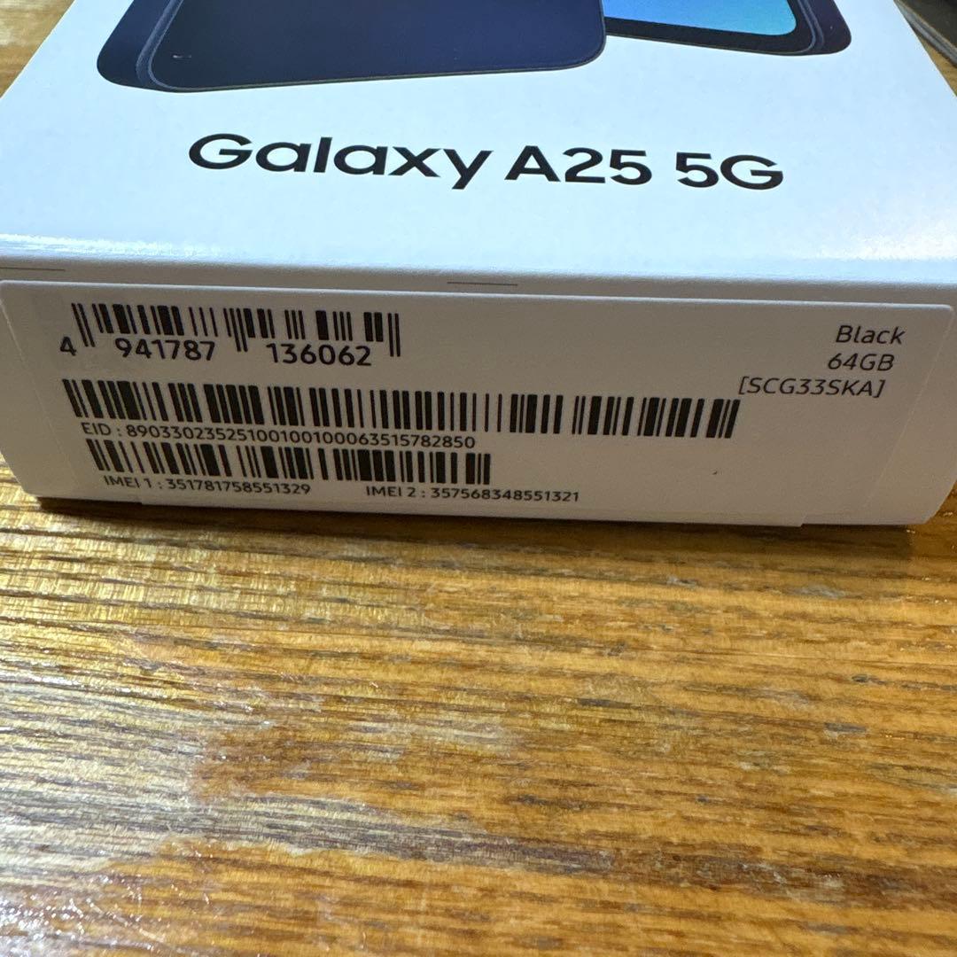 【未使用】Galaxy A25 5G Black