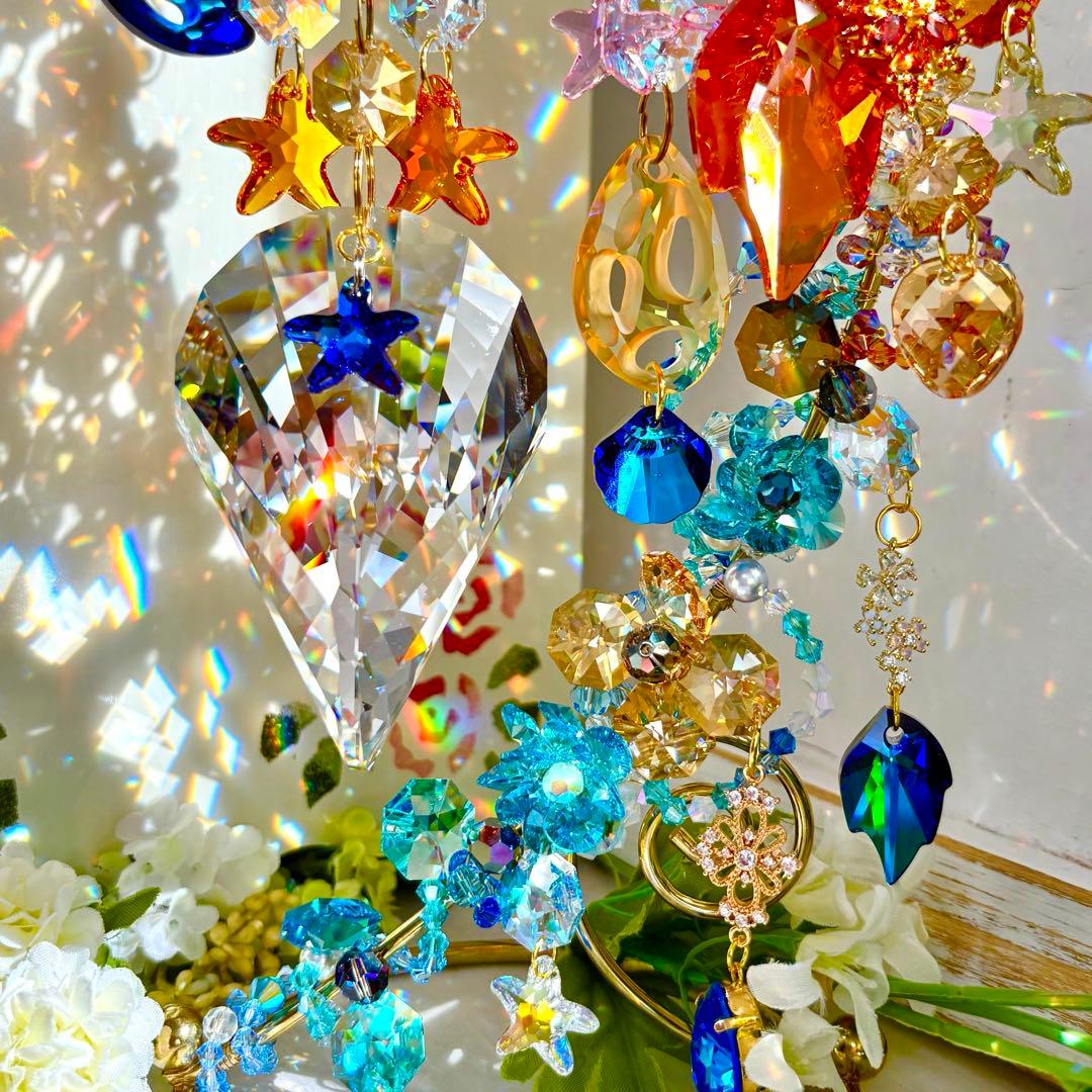 秋の海✩.*˚ SWAROVSKI置き型サンキャッチャー ✩.*˚