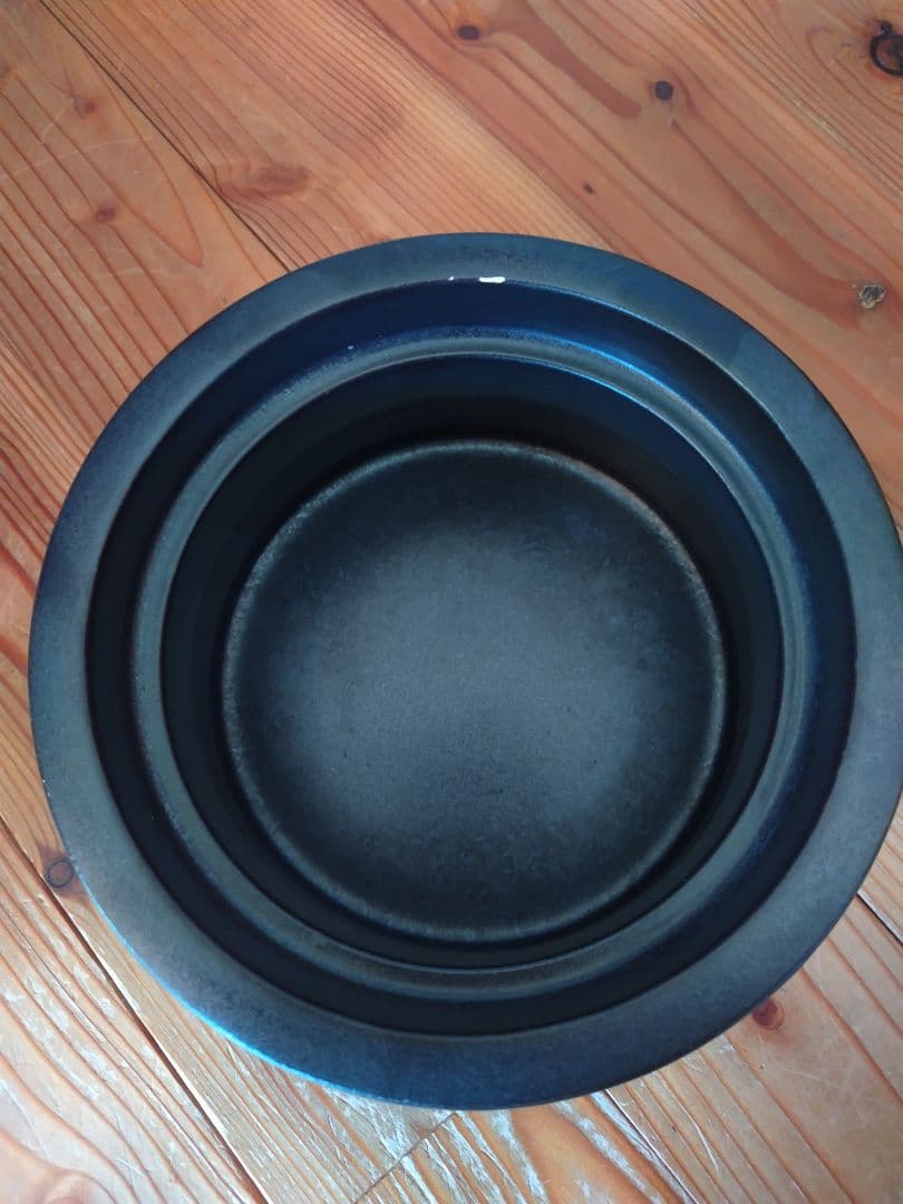 ambai 土鍋 黒 陶器 木製蓋付き