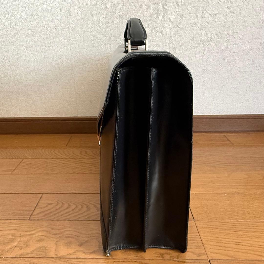 【美品】ロエベ　アナグラム　ディプロマティコ　ビジネスバッグ　ロゴ型押し　レザー