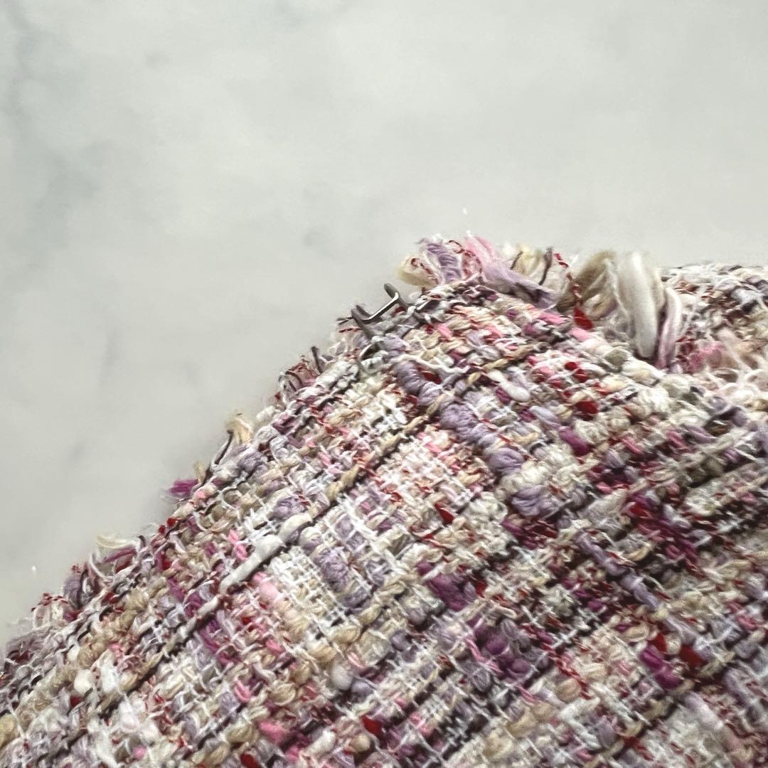 ANAYI アナイ ノーカラージャケット ミックスツイード 日本製 36