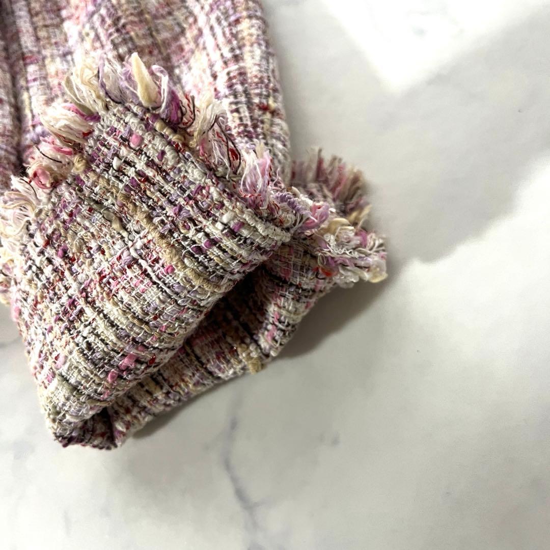 ANAYI アナイ ノーカラージャケット ミックスツイード 日本製 36