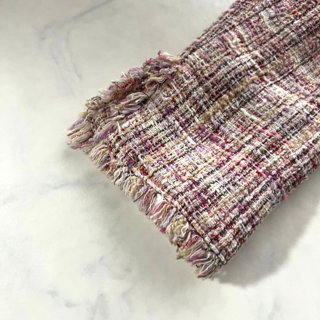 ANAYI アナイ ノーカラージャケット ミックスツイード 日本製 36