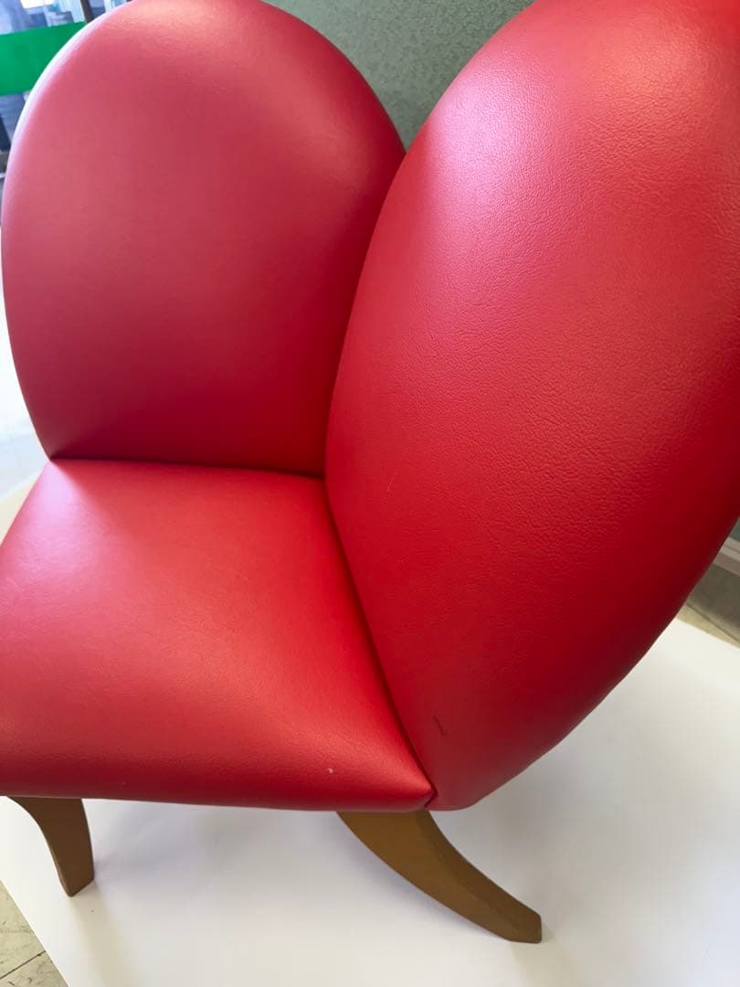 ハート型 レッド スツール お宮参り お食初　撮影椅子 写真館用　撮影椅子