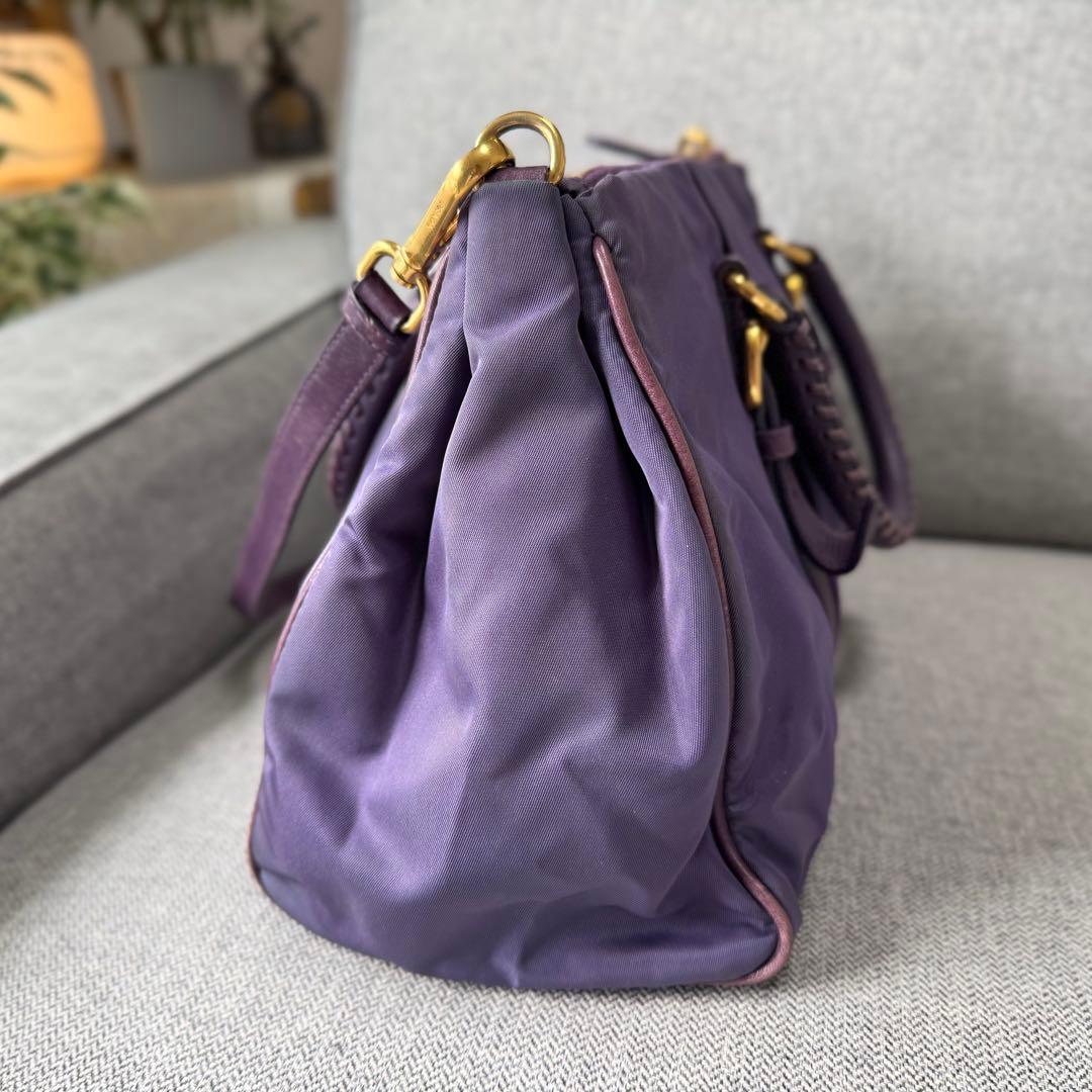 PRADA プラダ テスートナイロン レザー ハンドバッグ 2WAY ショルダー
