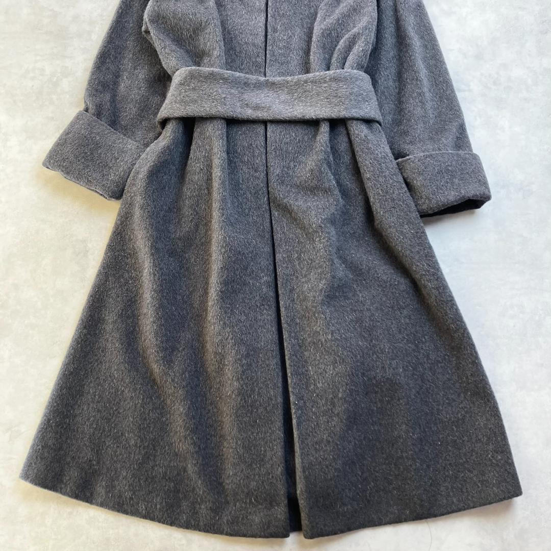 美品　スタイリング　ケイシラハタ　シャギーウールノーカラーボリュームコート754