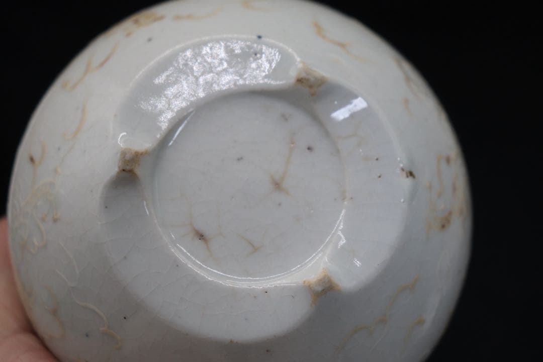 中国　明時代　龍紋　白磁香炉　アンティーク　送料込み260131