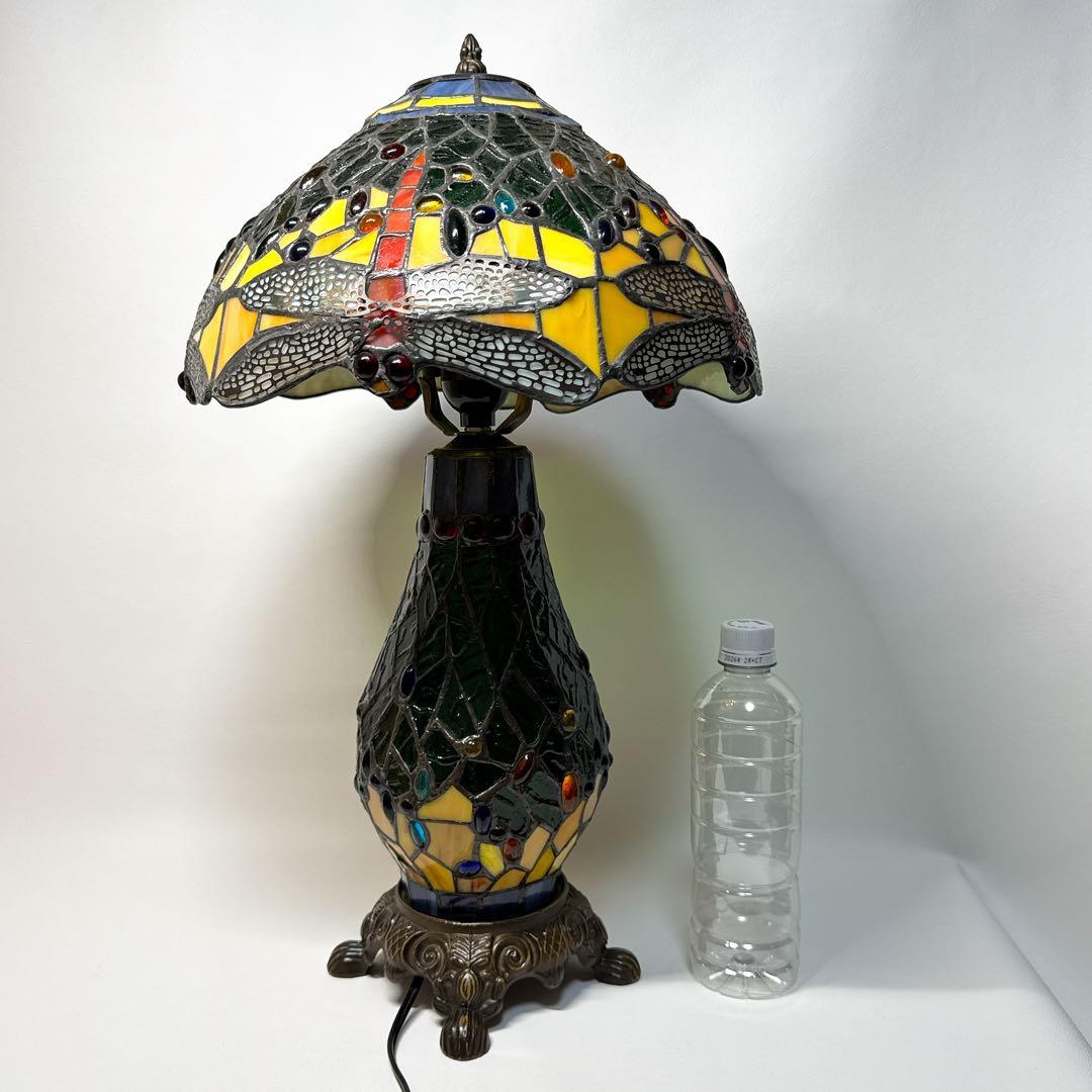 ステンドグラス ランプ ティファニースタイル 蜻蛉 昭和レトロ ヴィンテージ