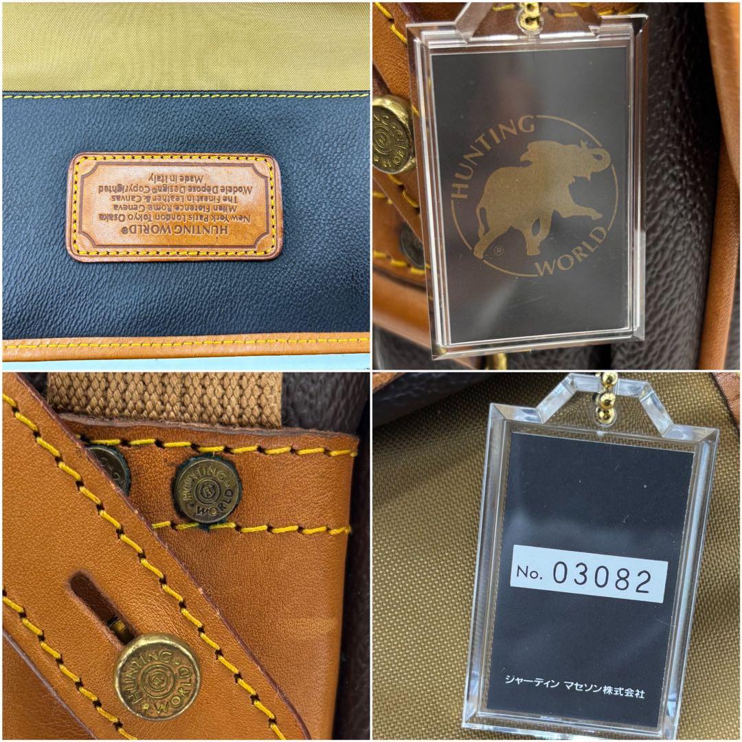 美品　HUNTING WORLD ハンティングワールド　ショルダーバッグ　レザー