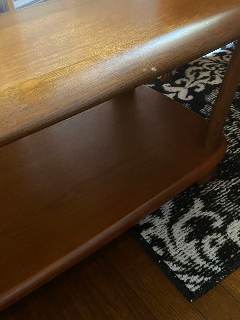 希少♦️カリモク限定ブランド♦️チターノ♦️２段 ガラス飾り テーブル♦️送料込