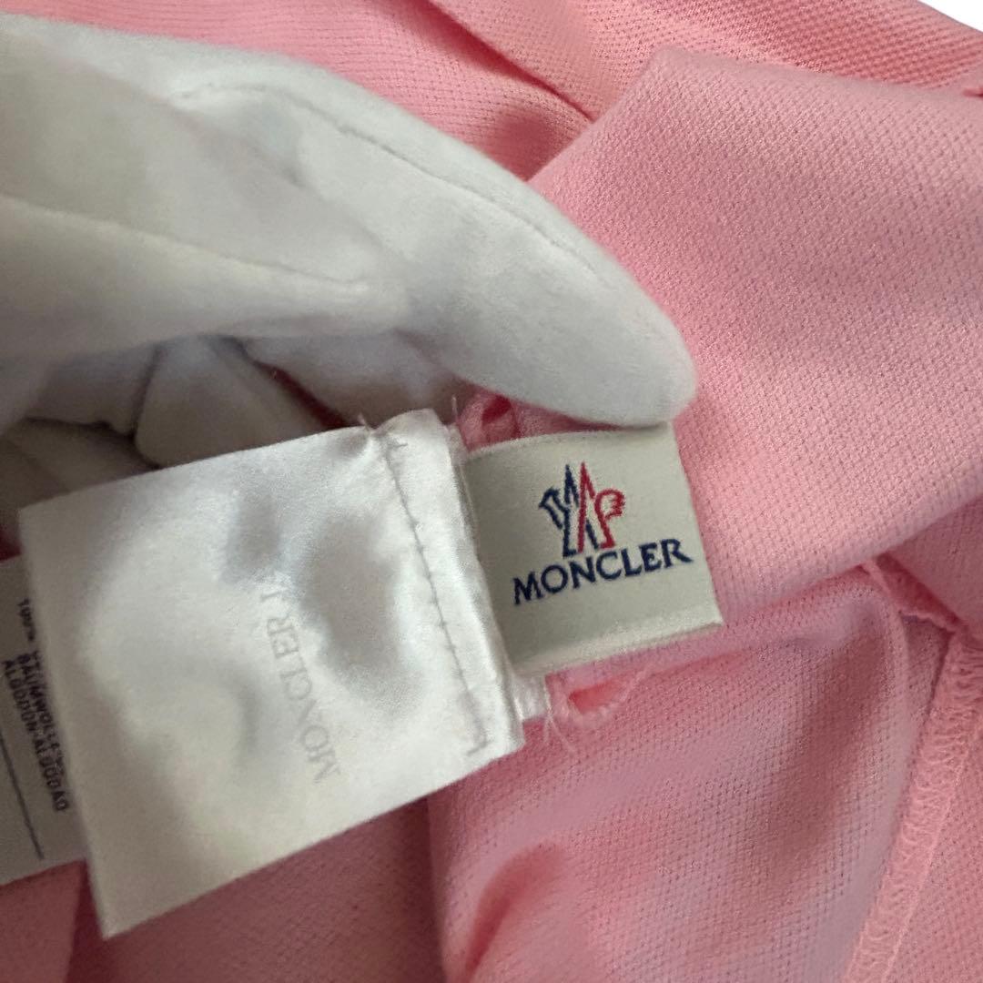 【未使用レア】MONCLER モンクレール半袖ポロシャツ ピンク メンズS