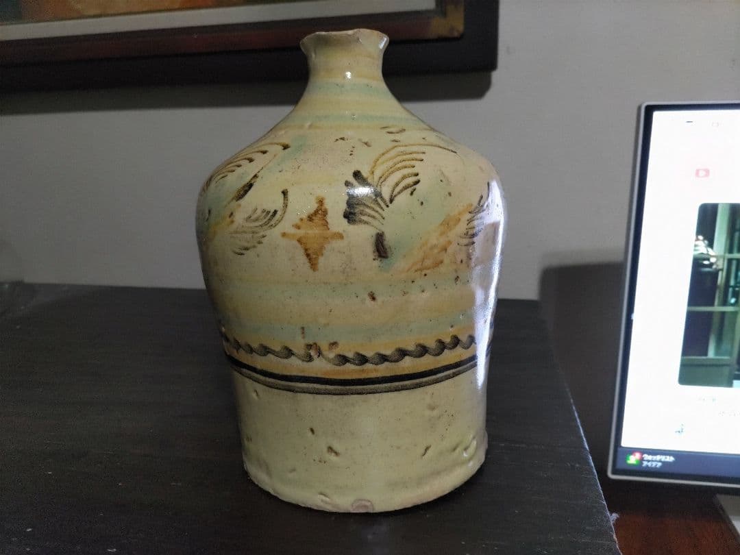 骨董　欧州古陶磁　手付　水注　スペイン　18～19世紀？