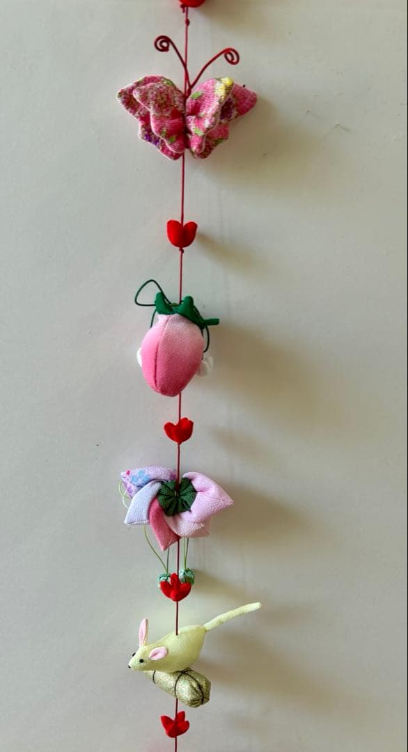 桃の節句　雛吊るし飾り 雛輪下げ　7本