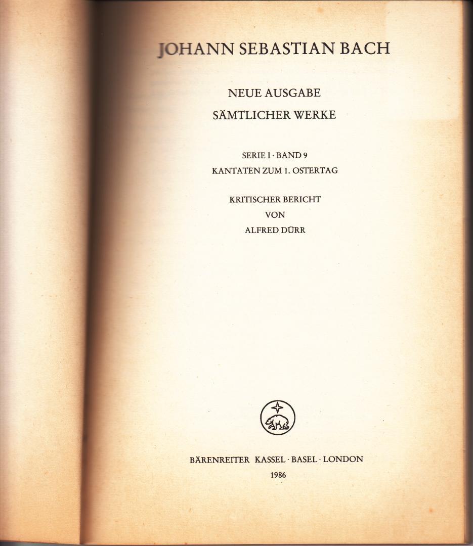 洋書独文 新バッハ全集 批判校訂報告書I/9:復活節第1日曜日のためのカンタータ