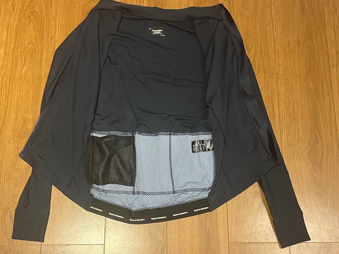 PAS NORMAL STUDIOS サイクルジャージ 長袖 ネイビー　紺　M