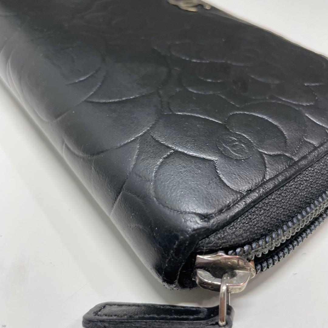 m*o様 CHANEL ブラック カメリア　エンボス 長財布