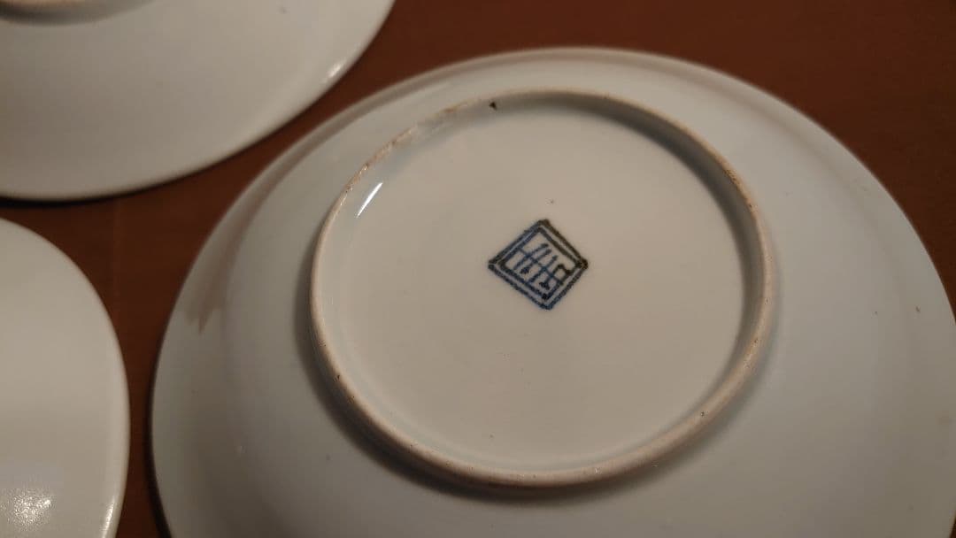 古伊万里　伊万里　染付　古染付　中皿　江戸期　３客