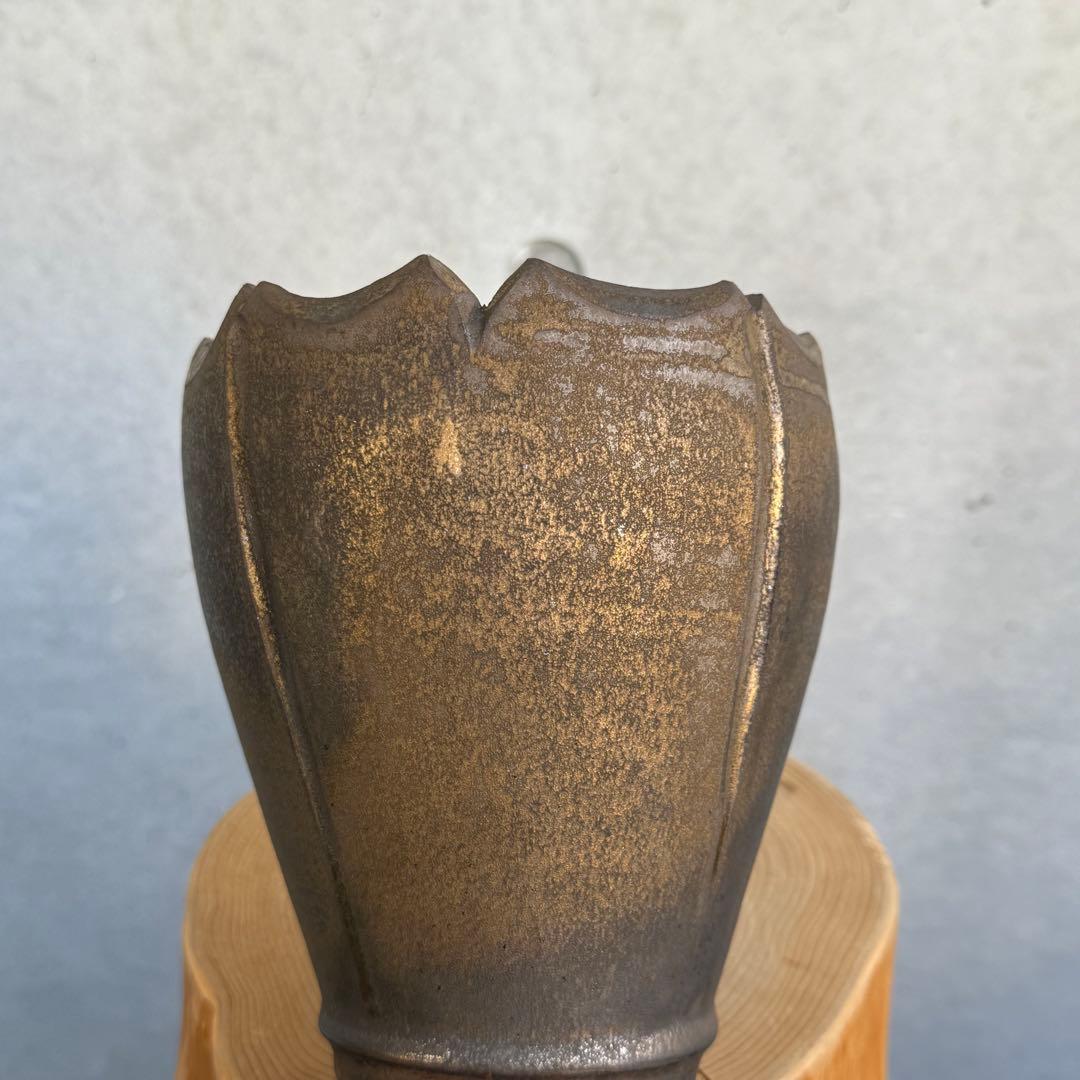 新里竜子 鶴仙園 陶器鉢 植木鉢