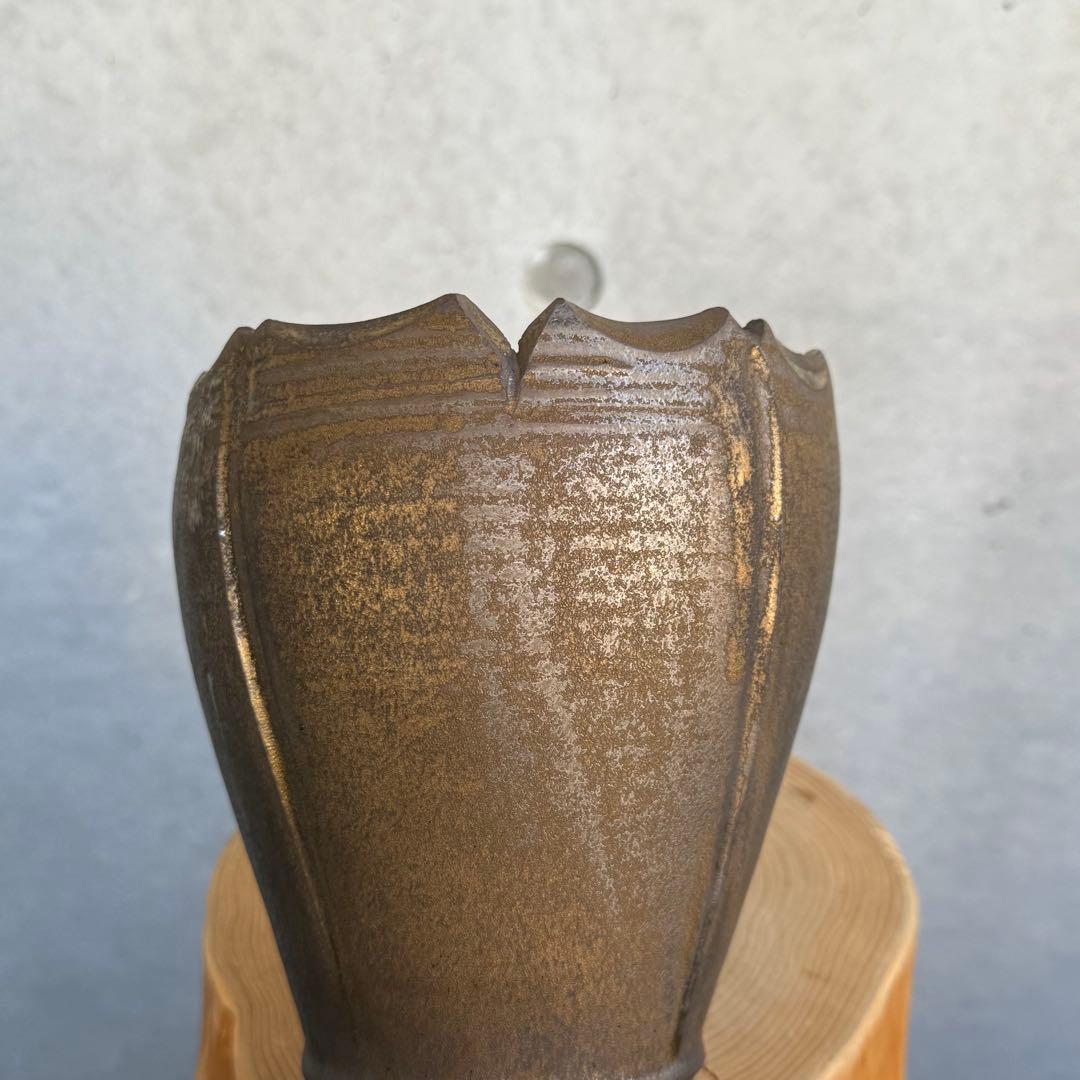 新里竜子 鶴仙園 陶器鉢 植木鉢