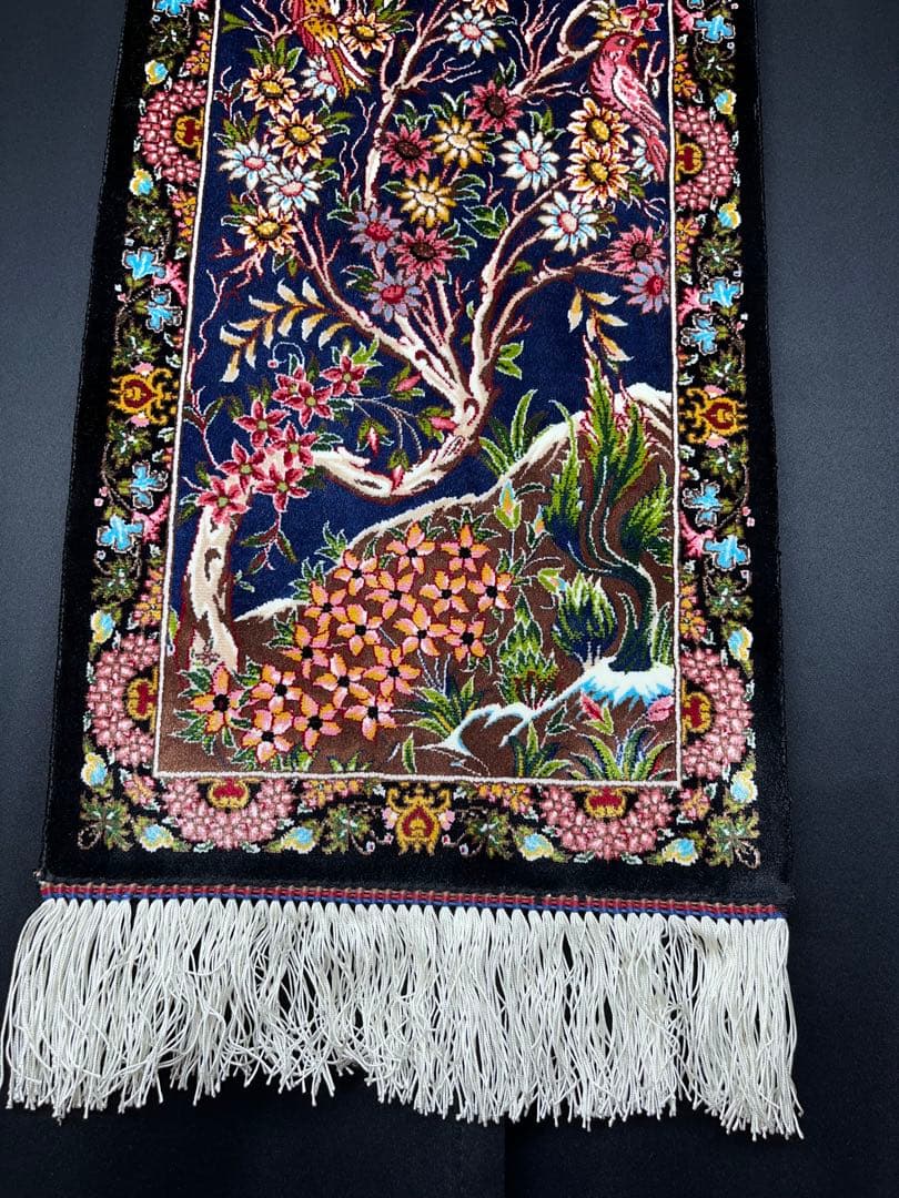 h*i様 最高級ペルシャ絨毯 シルク イラン産 クム 30×90cm 610万ノ