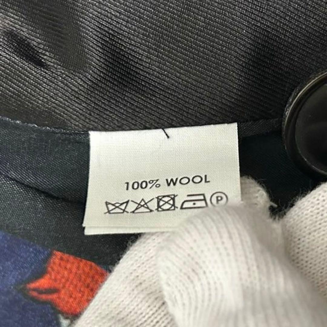 美品　dries van noten ピーコート　サイドファスナー　裏地総柄